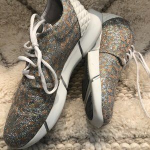 ANTHROPOLOGIE Elena Iachi Calu Shimmered Sneakers